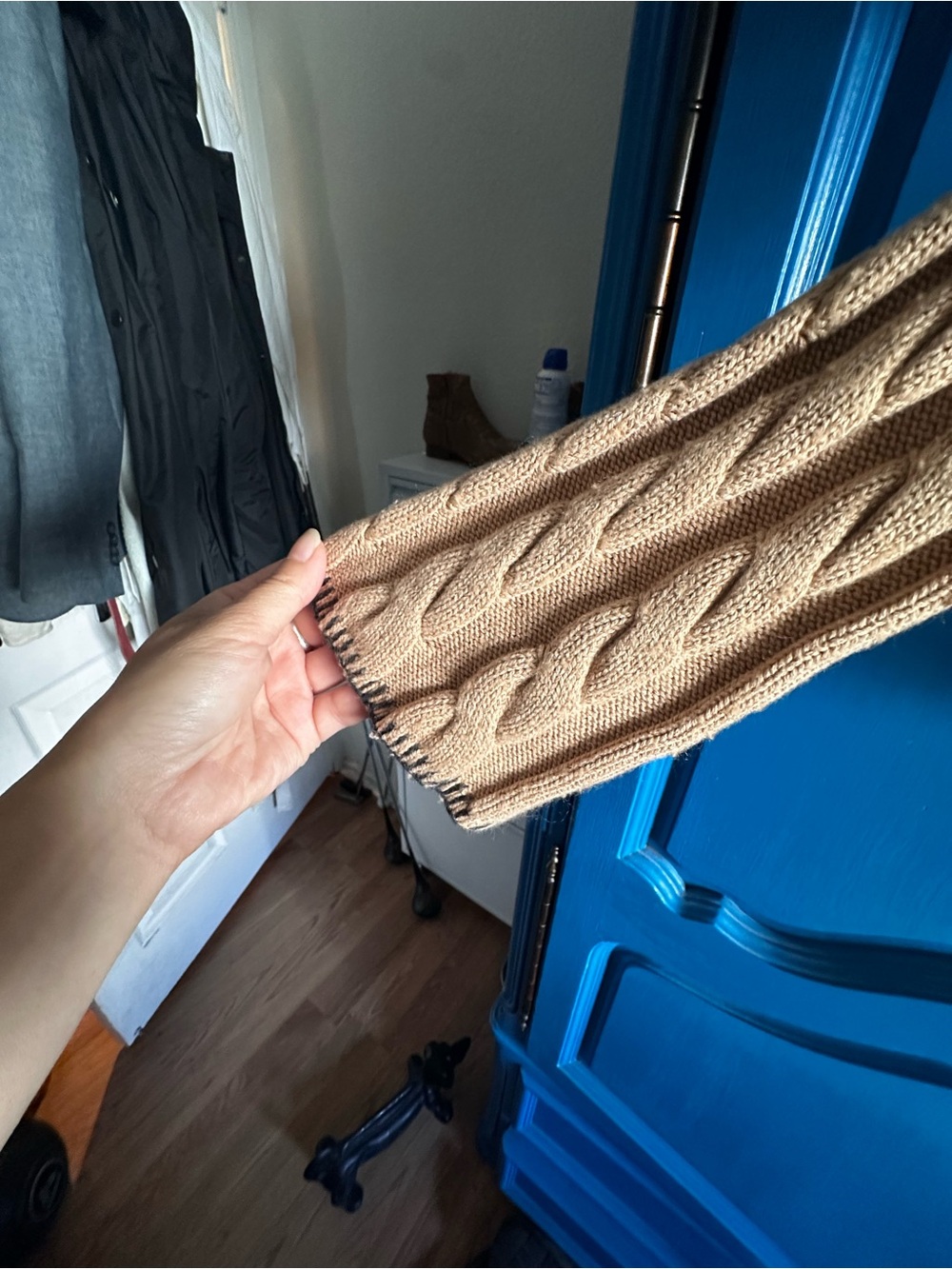 J. Crew Cable Funnel Neck Sweater - Taupe - Picture 2 of 4